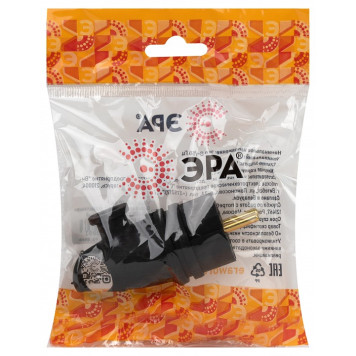 Вилка угловая с заземлением Эра VX11-B-IP44-1