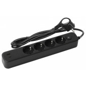 Удлинитель с выключателем Эра  USF-4es-1,5m-2xUSBAC-B