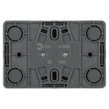 Розетка двойная с заземлением и со шторкой Эра Эра Эксперт 11-2205-03-2