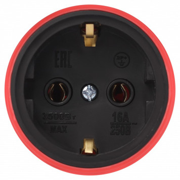 Розетка с заземлением Эра RX11-R-IP44-1