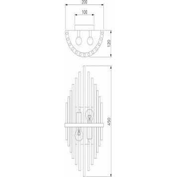 Накладной светильник Bogate apos;s Allure 355/2 хром-3