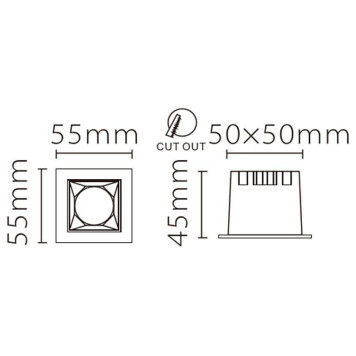 Встраиваемый светильник Fiberli XL003 12130304-2