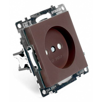 Розетка с заземлением и с шторками Stekker Катрин 49025-5