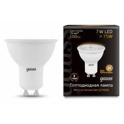 Лампа светодиодная Gauss  GU10 7Вт 3000K 101506107