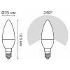 Лампа светодиодная Gauss Led Elementary Candle E14 10Вт 3000K 33110