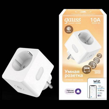 Розетка умная Gauss Smart Home 10А 5510122-1