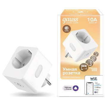 Розетка умная Gauss Smart Home 10А 5510122-2
