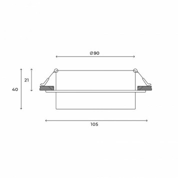 Встраиваемый светильник Hesby Lighting Nimbus HSBL_0128-4