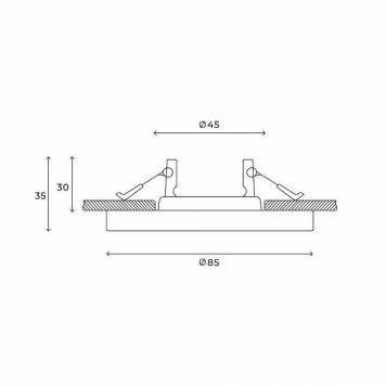 Встраиваемый светильник Hesby Lighting Clarity HSBL_0133-4
