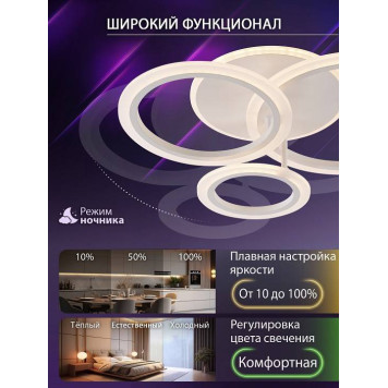 Потолочная люстра Natali Kovaltseva PURE LED LAMPS 81457-5