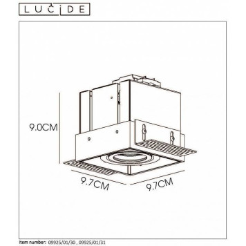 Встраиваемый светильник Lucide Trimless 09925/01/31-3