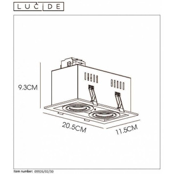 Встраиваемый светильник Lucide Chimney 09926/02/30-6