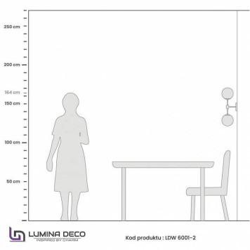 Бра LUMINA DECO Zodiak LDW 6001-2 BK+WT-2