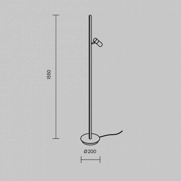 Торшер Maytoni Thin MOD395FL-L28BS3K-3