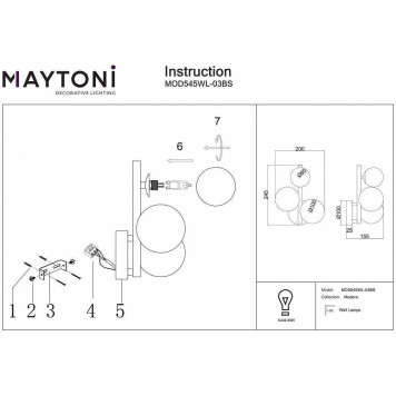 Бра Maytoni Dallas MOD545WL-03BS-2