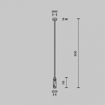 Основание на штанге Maytoni Flarity TRA159C-D1-PT-2