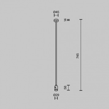 Основание на штанге Maytoni Flarity TRA159C-S1-PT-2