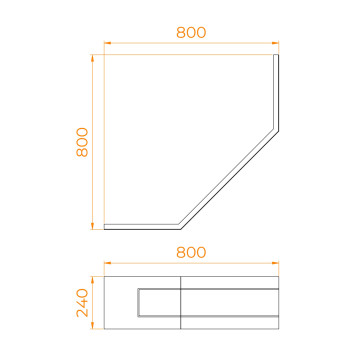 Экран для душевого поддона RGW NT/CL-S-1