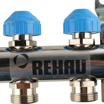 Распределительный коллектор REHAU HKV-D на 2 контура из нержавеющей стали-3