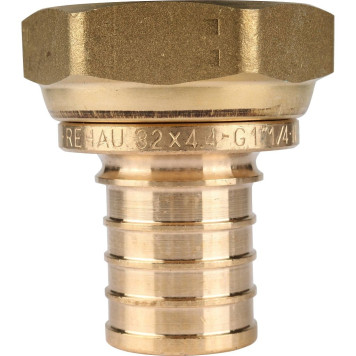 Фитинги RAUTITAN Переходник с накидной гайкой 32-G 1 1/4 Rx для труб из сшитого полиэтилена аксиальный - REHAU RAUTITAN-7