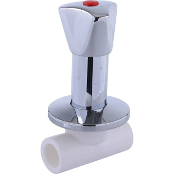 Вентиль Kalde с удлиненной ручкой для штукатурки (d=20), хромированный.