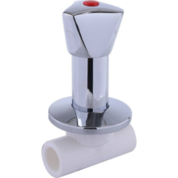 Вентиль Kalde с удлиненной ручкой для штукатурки (d=20), хромированный.-1