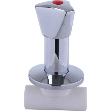 Вентиль Kalde с удлиненной ручкой для штукатурки (d=20), хромированный.-2