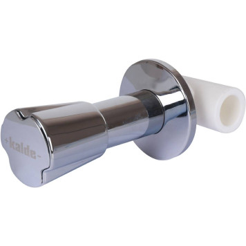Вентиль Kalde d=20 с хромированной ручкой для полипропиленовых труб под сварку (белый)