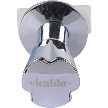 Вентиль Kalde d=20 с хромированной ручкой для полипропиленовых труб под сварку (белый)-3