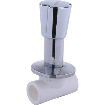 Кран Kalde с хромированной ручкой трилистник d=25