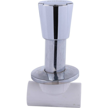 Кран Kalde с хромированной ручкой трилистник d=25-1