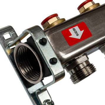 Коллектор STOUT из нержавеющей стали без расходомеров 4 вых.-1