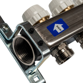 Коллектор STOUT из нержавеющей стали без расходомеров 4 вых.-2