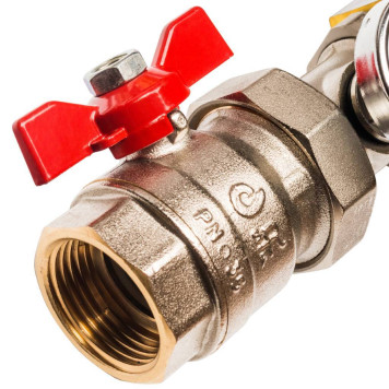 Распределительный коллектор STOUT из латуни без расходомеров на 9 выходов.-1