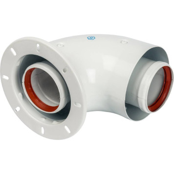 Адаптер для котла угловой STOUT DN60/100 90° коаксиальный (совместимый с Bosch, Buderus)(с логотипом) SCA-6010-240190 (SCA-6010-240190)-1