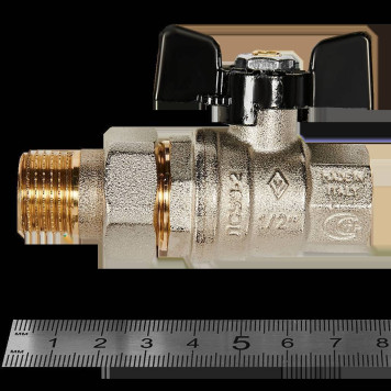 Шаровой кран BUGATTI Oregon с полусгоном внутренняя/наружная резьба 1/2&-2