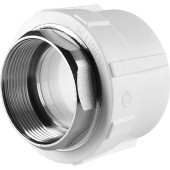 Муфта комбинированная Политэк 63x2 под шестигранник внутр. резьба для полипропиленовых труб под сварку (цвет белый) (9100006302)