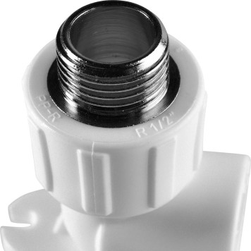 Угольник Политэк 20х1/2 с креплением для сварки полипропиленовых труб (белый)-5