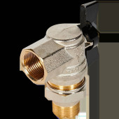 Кран шаровой BUGATTI Oregon угловой с полусгоном (ручка-бабочка) внут-наруж резьба 3/4 (05940005)