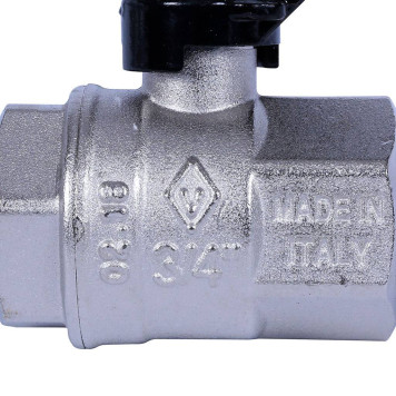 Шаровой кран BUGATTI New Jersey с ручкой-рычагом из алюминия, внутренняя резьба 3/4&-6