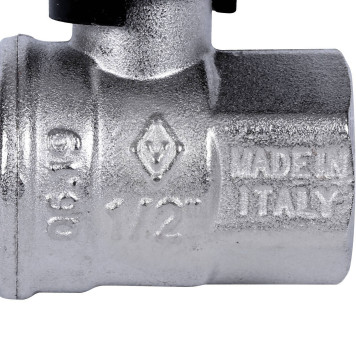 Шаровой кран BUGATTI New Jersey с ручкой-рычагом из алюминия, внутренняя наружная резьба 1/2&-6