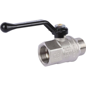 Шаровой кран BUGATTI New Jersey с ручкой-рычагом из алюминия и внутренней наружной резьбой 3/4&-1