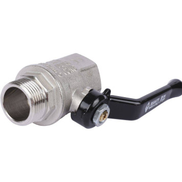 Шаровой кран BUGATTI New Jersey с ручкой-рычагом из алюминия и внутренней наружной резьбой 3/4&-5