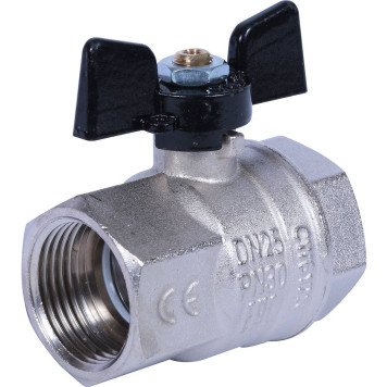 Шаровой кран BUGATTI New Jersey с ручкой-бабочкой и внутренней резьбой 1 дюйм.-1