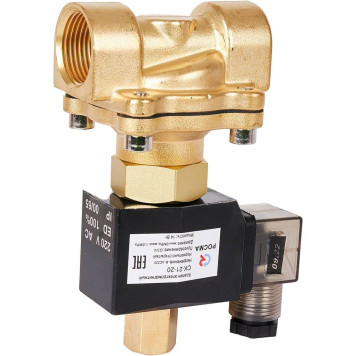 Клапан электромагнитный (соленоидный) двухходовой РОСМА СК-21-20 нормально открытый НО, АС 220В,G3/4, Ду20 (00000012957)-4