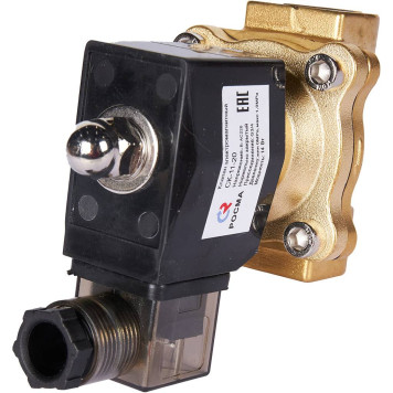 Клапан электромагнитный (соленоидный) двухходовой РОСМА 00000011326 СК-11-20 G3/4, НЗ, 220В, прямого действия, корпус - латунь, уплотнение - NBR (00000011326)-5