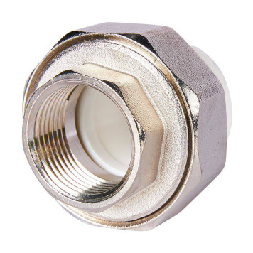 Муфта комбинированная Pro Aqua d=25-3/4 PP-R разъемная (американка) УСИЛЕННАЯ ВР Белая (PA20014S)-4