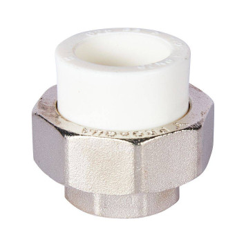 Муфта комбинированная Pro Aqua d=25-3/4 PP-R разъемная (американка) УСИЛЕННАЯ ВР Белая (PA20014S)-6