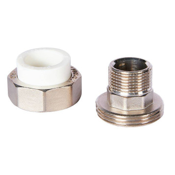 Муфта комбинированная Pro Aqua d=25-3/4 PP-R разъемная (американка) УСИЛЕННАЯ НР Белая (PA21014S)-7
