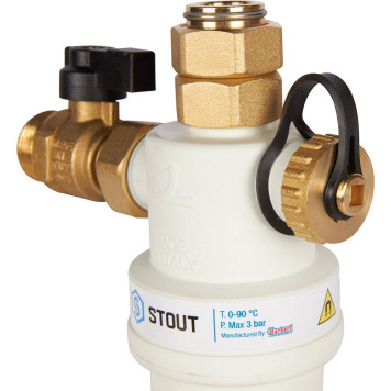 Фильтр -шламоотделитель с магнитом для настенных котлов STOUT SFW-0072-000020 G 3/4M-G 3/4RN-G 3/4M, (SFW-0072-000020)-5